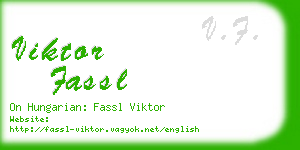 viktor fassl business card